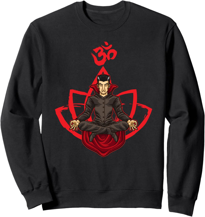 Yoga Vampir meditiert in der Hölle Sweatshirt