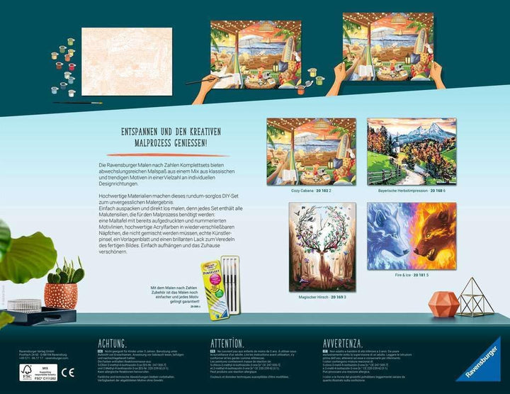 Ravensburger Malen nach Zahlen 20181 – Fire & Ice – ab 14 Jahren Alte Version, Alte Version