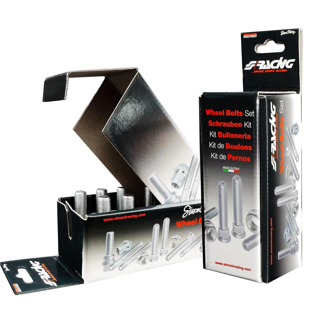 SIMONI RACING Set mit 10 Schrauben, 17 M12 x 1,25, Länge 22 mm, konischer Kopf