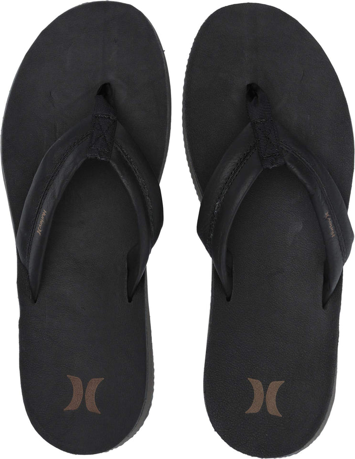 Hurley Nike Lunarlon Lunar Leather Flip Flop Sandal Herren Flipflop 38.5 EU Schwarz Schwarz Anthrazi