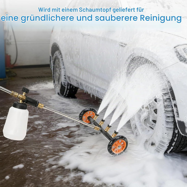 Hochdruckreiniger Auto Unterbodenreiniger, 2-in-1 Unterboden Hochdruckreiniger mit Schaumsprühflasch