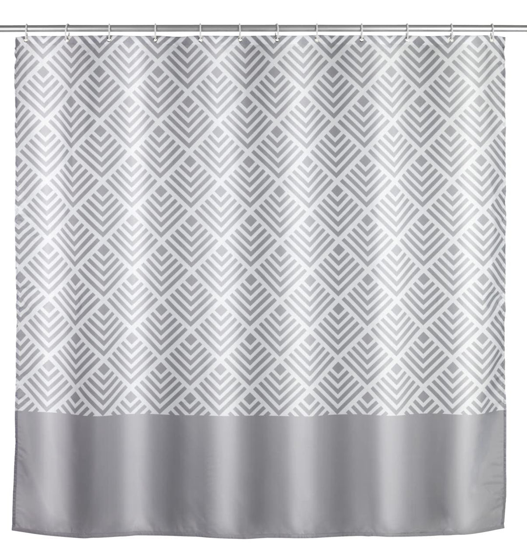 WENKO Anti-Schimmel Duschvorhang Echo, antibakterieller Textil-Vorhang mit Antischimmel Effekt, wasc