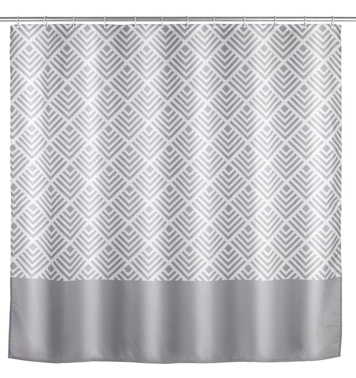 WENKO Anti-Schimmel Duschvorhang Echo, antibakterieller Textil-Vorhang mit Antischimmel Effekt, wasc