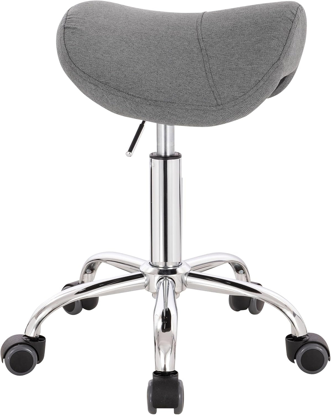 1stuff® Sattelhocker Pony - kompaktes Fusskreuz - gepolsterter Sitz - Höhe bis über 70cm - Rollhocke