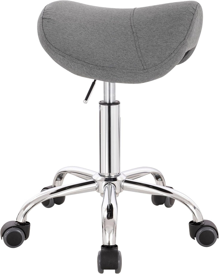 1stuff® Sattelhocker Pony - kompaktes Fusskreuz - gepolsterter Sitz - Höhe bis über 70cm - Rollhocke