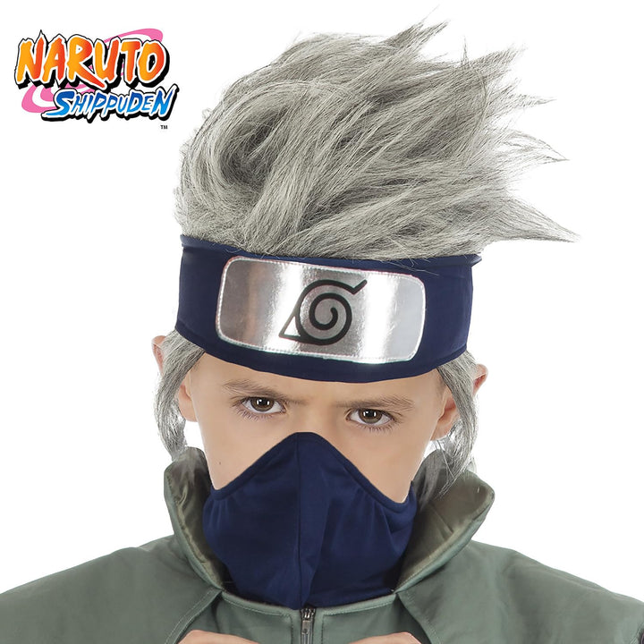 Vegaoo Kakashi-Perücke für Kinder Kostümzubehör Manga - Grau, Silber