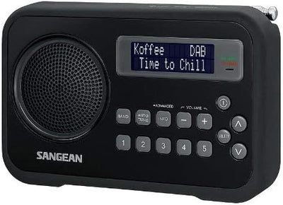 Sangean DPR-67 DAB+ UKW Tragbares Radio, Tischenradio, Digitalradio - Schwarz, schwarz