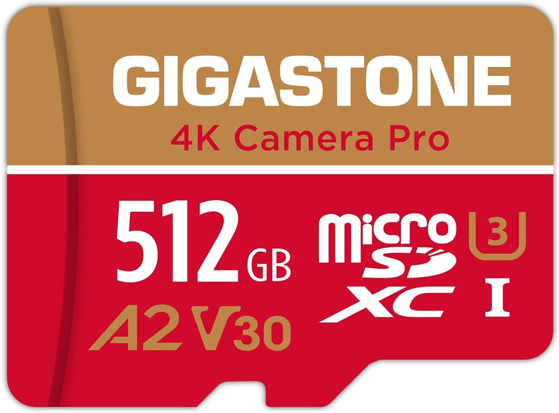 [5 Jahre kostenlose Datenwiederherstellung] Gigastone 4K Kamera Pro 512GB MicroSDXC Speicherkarte un