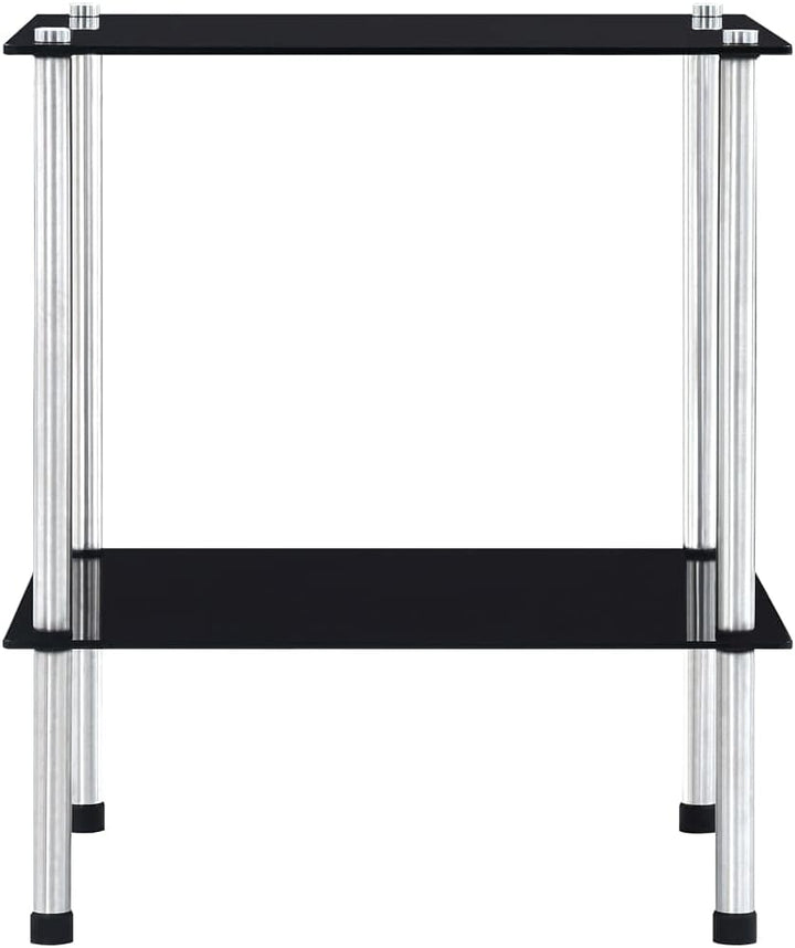 ZQQLVOO Regal mit 2 Ablagen Schwarz, Bücherregal, Organizer Bücherschrank, Bookshelf, Würfelregal, S
