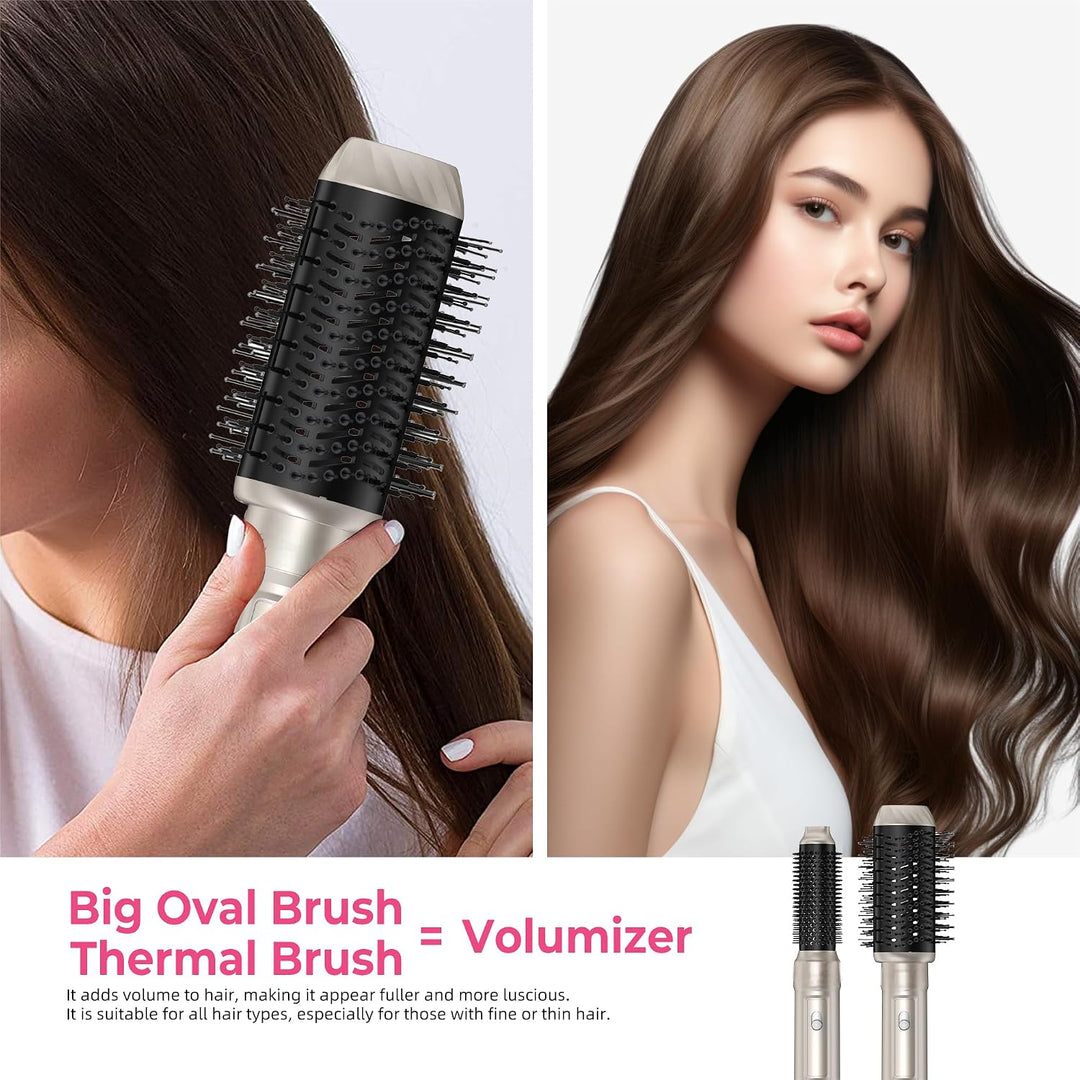 UKLISS Hairstyler 6 in 1 Airbrush Haarstyler | Pro Air Styler Set - 1000W Rundbürstenföhn, Air Curle
