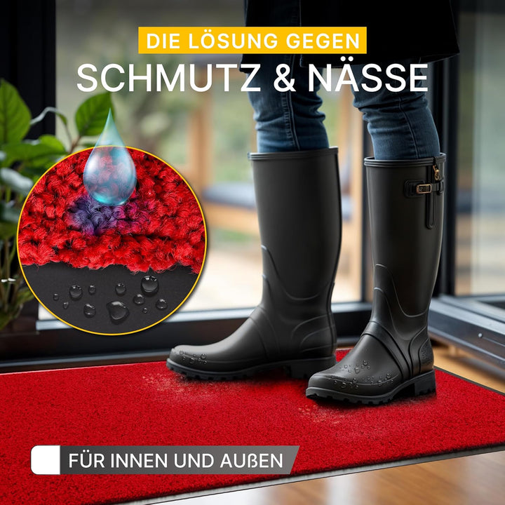 Entrando Schmutzfangmatte - für innen und aussen, wetterfest, waschbar, rutschfest - ideal für Flur,