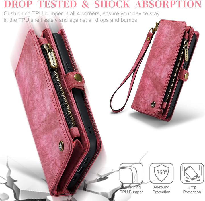 UFinetech 2-in-1 iPhone 11 Hülle Tasche Design Flip TPU Bumper Leder Abnehmbar Flexibel Magnetische