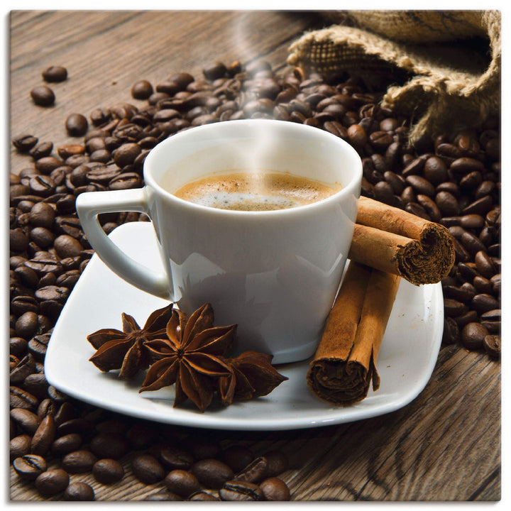 ARTland Leinwandbilder Wandbild Bild auf Leinwand 40x40 cm Ernährung &amp; Genuss Getränke Kaffee Fotogr