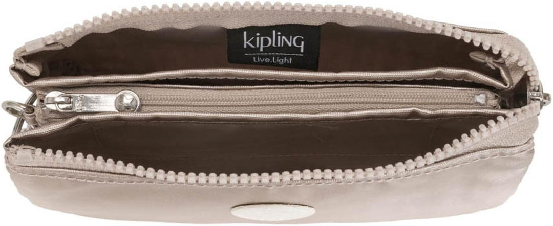 Kipling Damen Creativity L Tasche, Silber (Metallic Glow), 18.5x11x5 cm EU, Metallic Glow