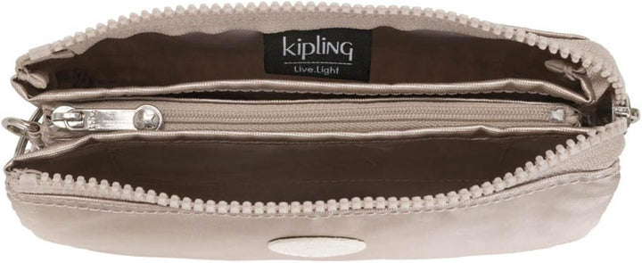 Kipling Damen Creativity L Tasche, Silber (Metallic Glow), 18.5x11x5 cm EU, Metallic Glow
