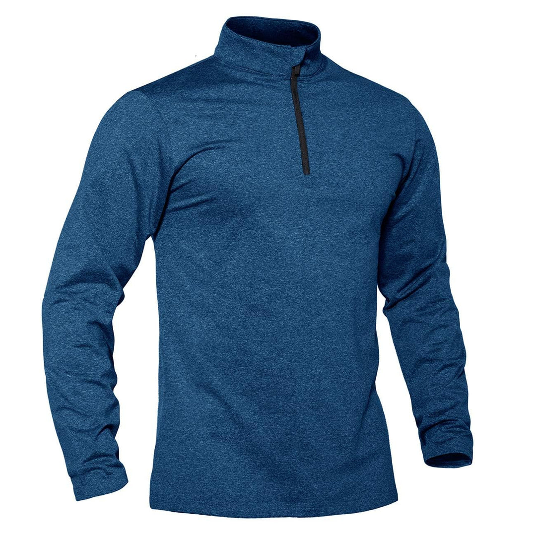 TACVASEN Pullover Herren Langarmshirt Half Zip Fleece Winterpullover Warm Atmungsaktiv Sport Sweatsh