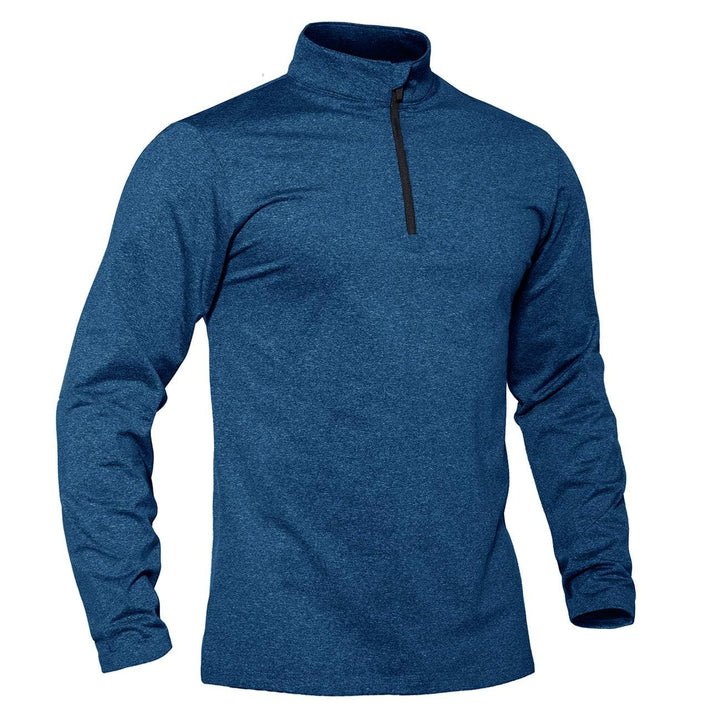 TACVASEN Pullover Herren Langarmshirt Half Zip Fleece Winterpullover Warm Atmungsaktiv Sport Sweatsh