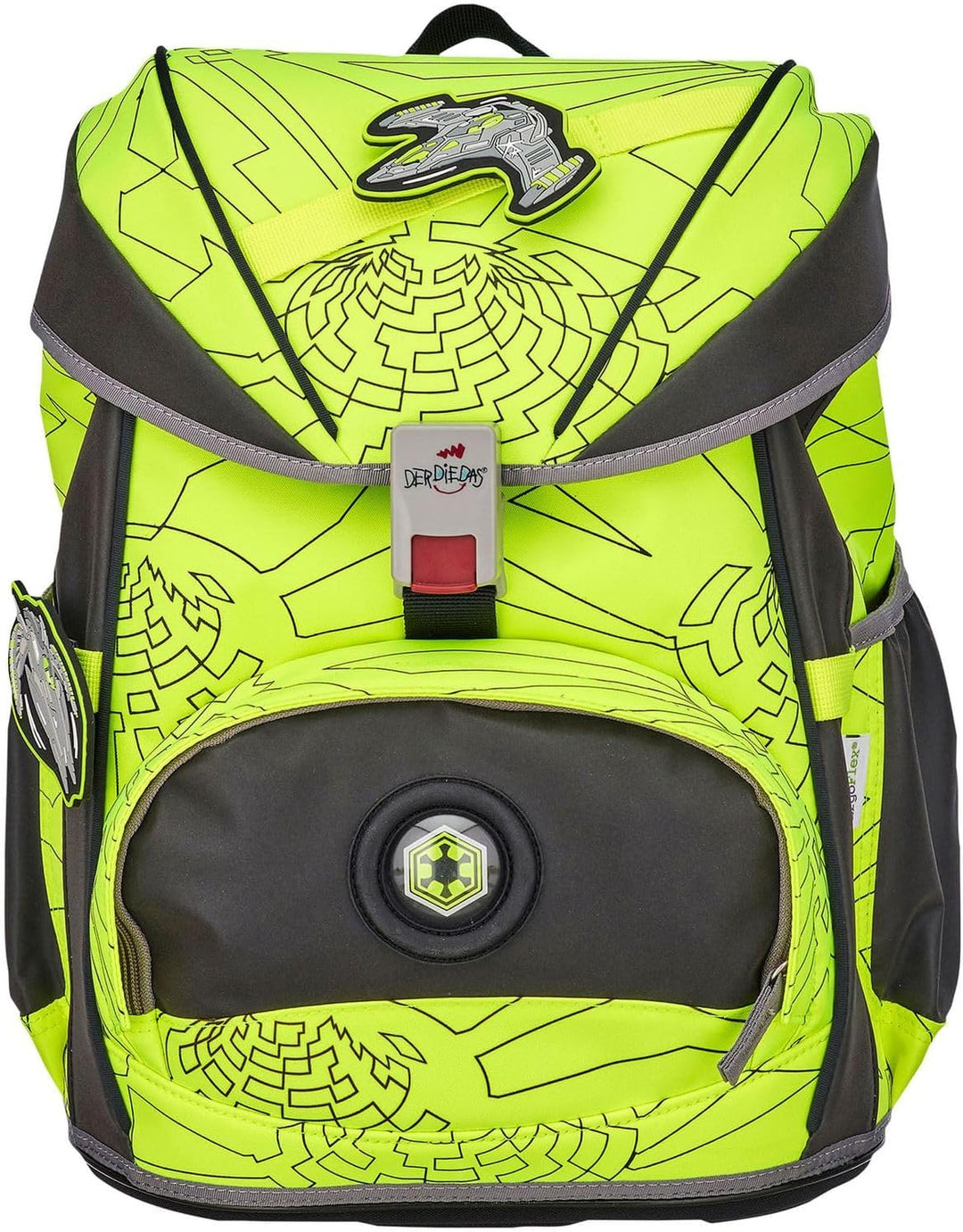 DerDieDas ErgoFlex Superflash Neon - Schulranzen Set 5tlg. 800g Gelb, Gelb