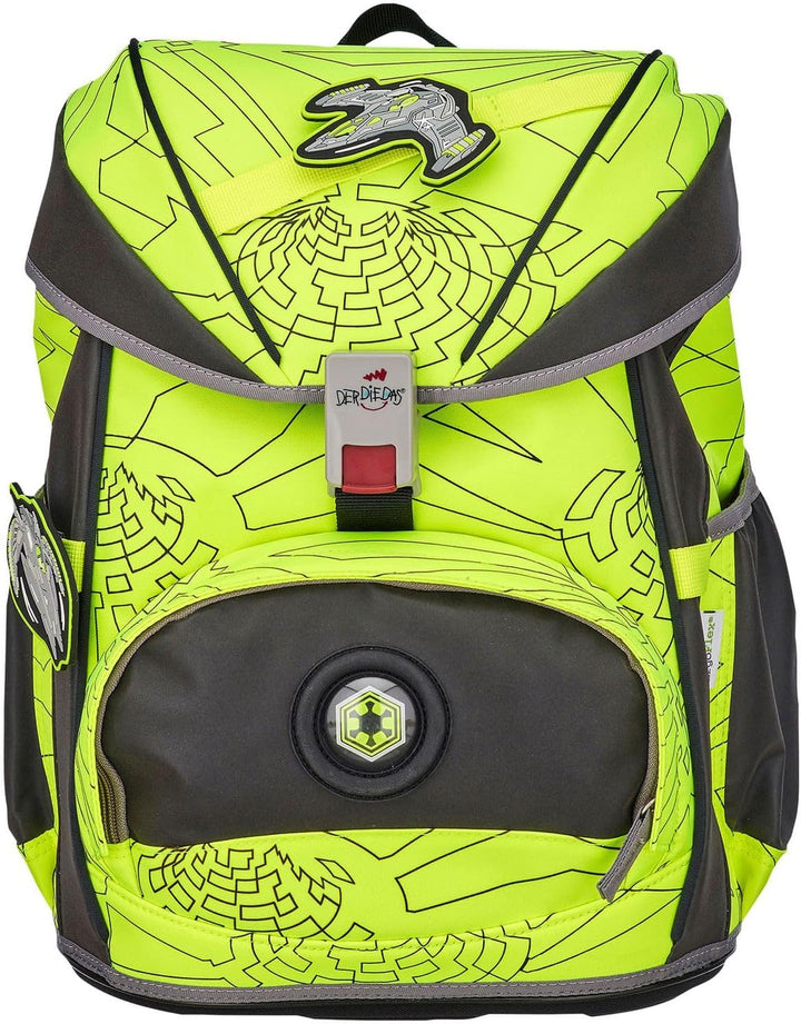 DerDieDas ErgoFlex Superflash Neon - Schulranzen Set 5tlg. 800g Gelb, Gelb