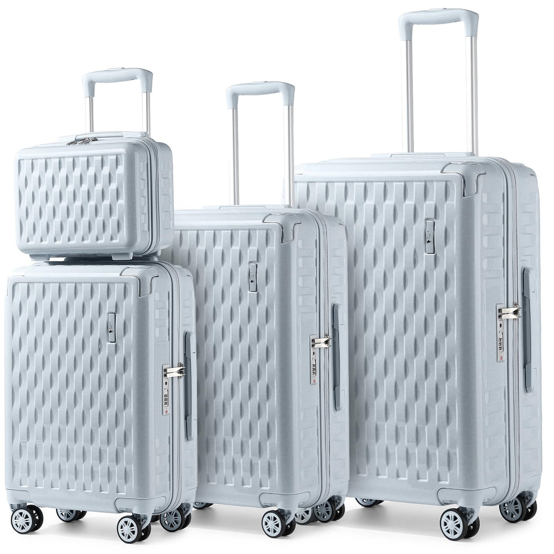 Sea choice Kofferset Handgepäck Hartschalenkoffer Eckenschutz 4 Stück Gepäck Set mit Kosmetikkoffer