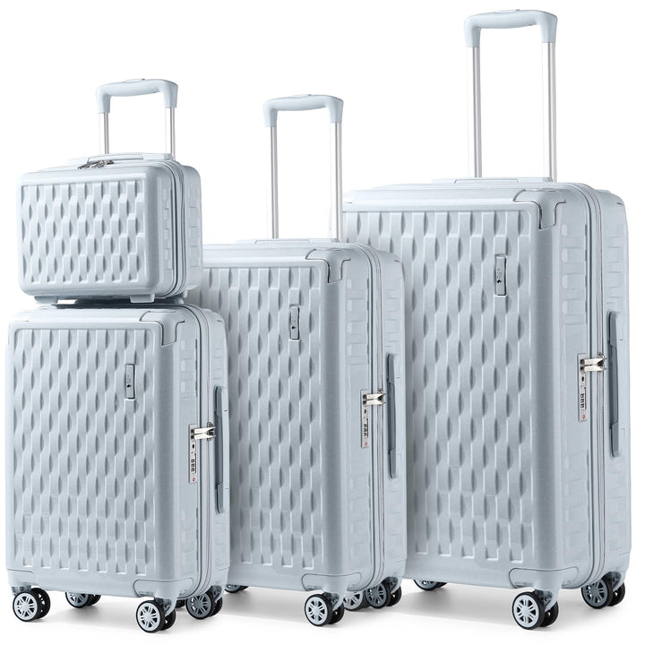 Sea choice Kofferset Handgepäck Hartschalenkoffer Eckenschutz 4 Stück Gepäck Set mit Kosmetikkoffer