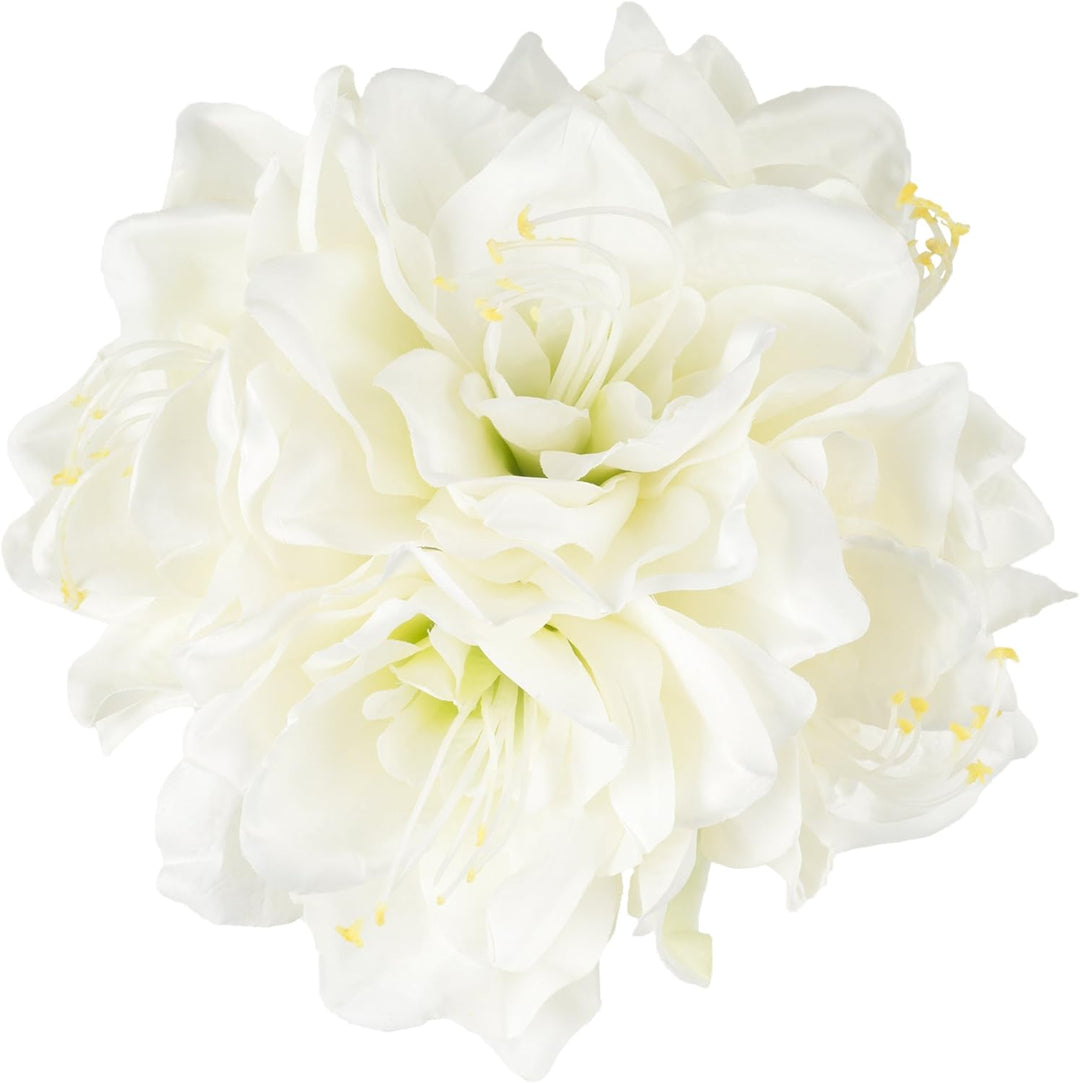 Pure Garten Lily Blumen-Arrangement mit Glas Vase, cremefarben, 8.5"