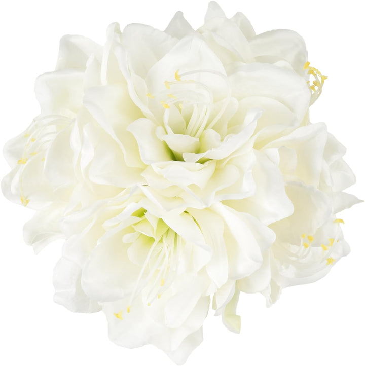 Pure Garten Lily Blumen-Arrangement mit Glas Vase, cremefarben, 8.5"