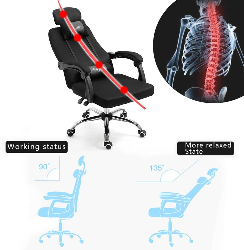 Mingone Bürostuhl Ergonomisch Computerstuhl Chefsessel Drehstuhl Schreibtischstuhl Höhenverstellbar