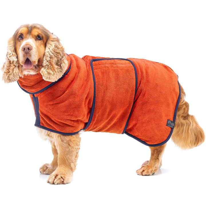 Lucky Paws® Hundebademantel - doppellagiger Bademantel Hund schneller trocken in Minuten, absorbiere