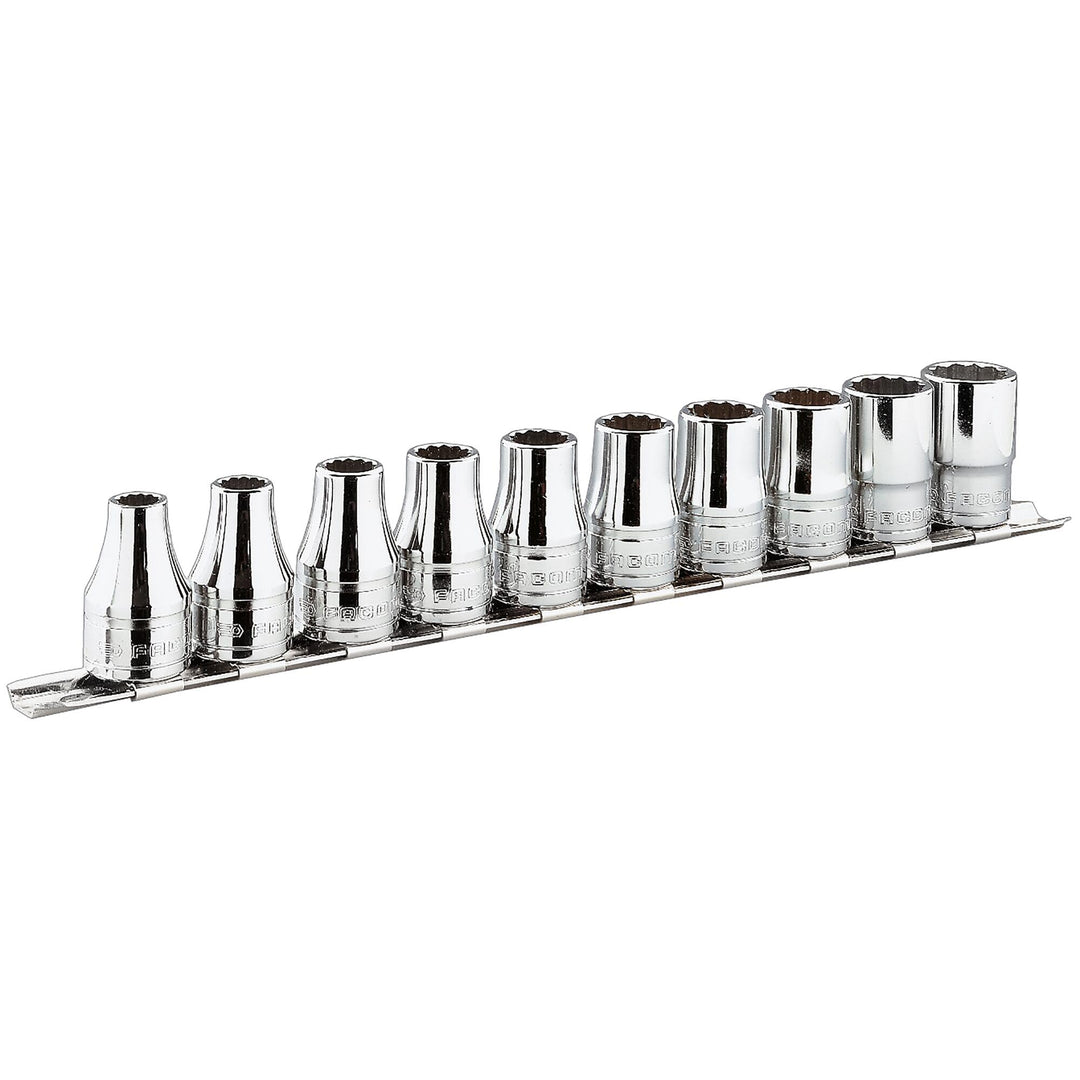 FACOM 1/2 Zoll Steckschlüsselsatz 7 Teilig SW 3/8-21/32 mit Halterung, 1 Stück, S.40U
