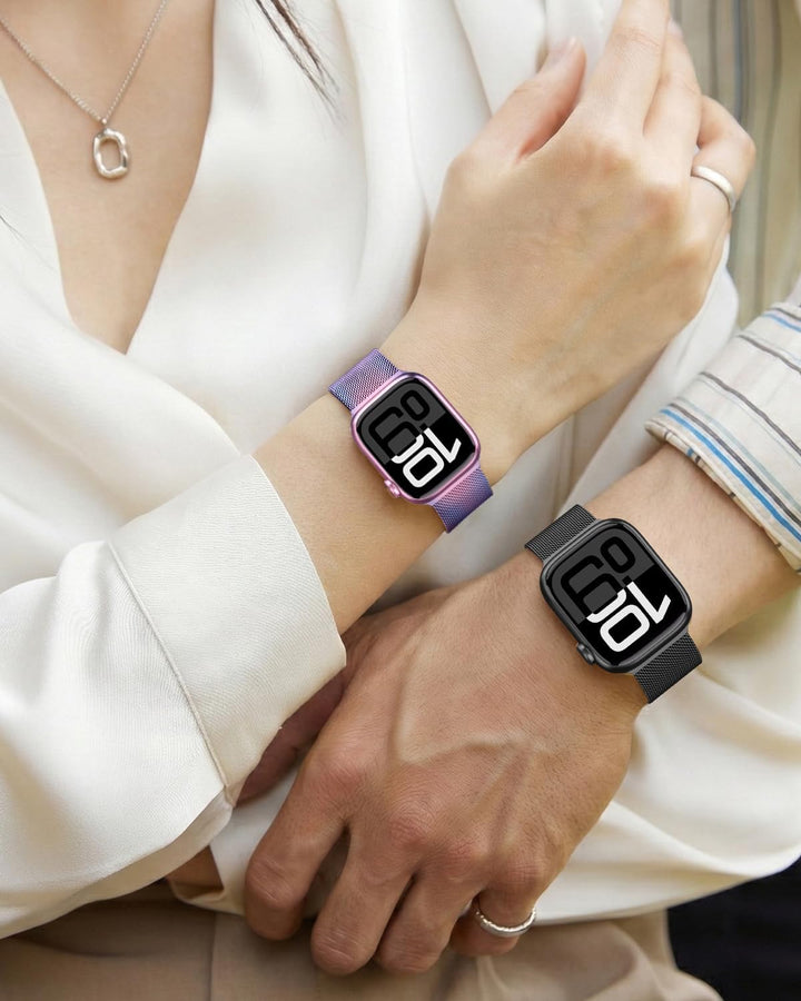 Higgs Ersatzarmband Kompatibel mit Apple Watch Armband 46mm 45mm 44mm 42mm 41 mm 40mm 38mm 49mm, Mag