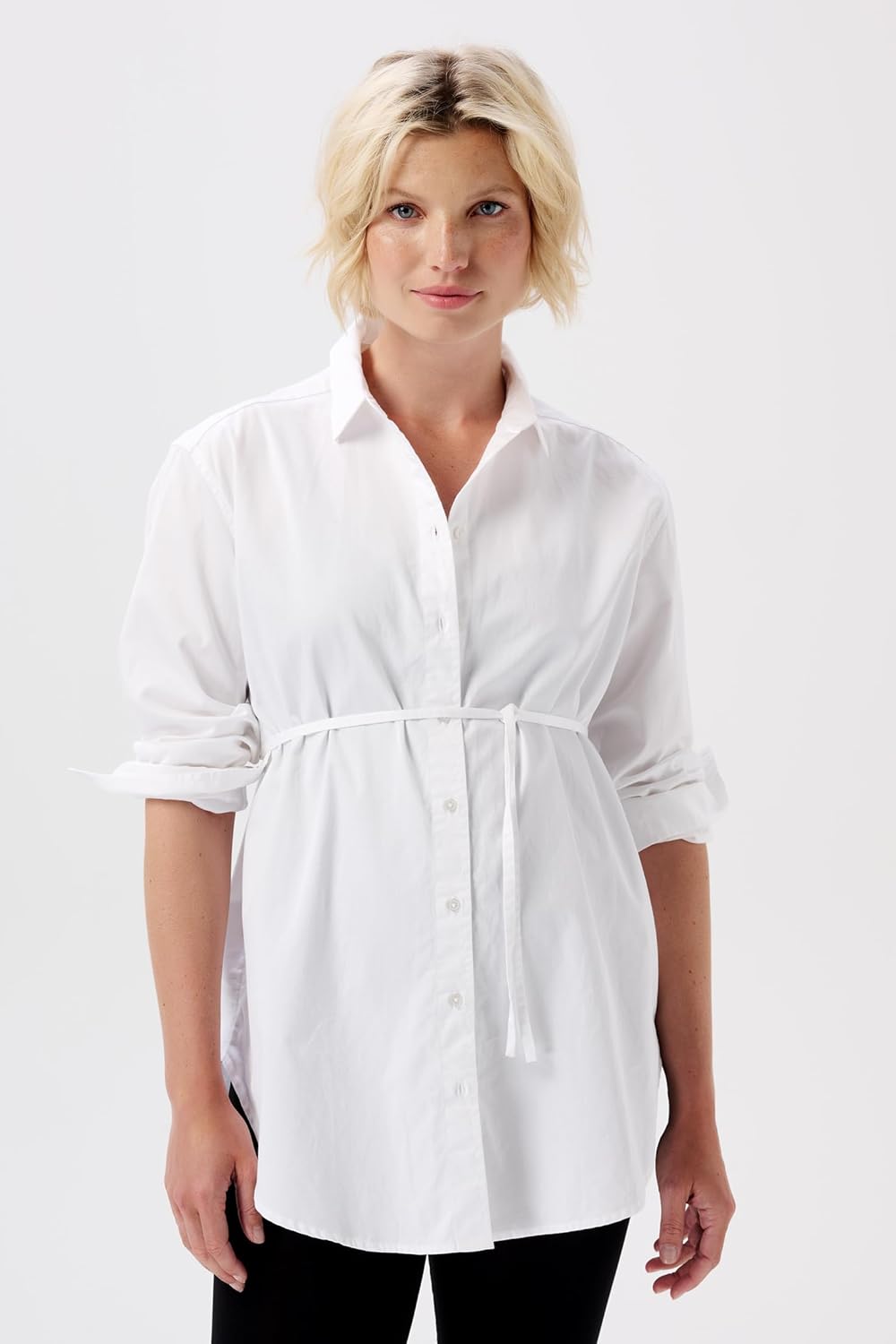 Noppies Damen Arles Nursing Blouse Ls Bluse M Optical White - P175, M Optical White - P175