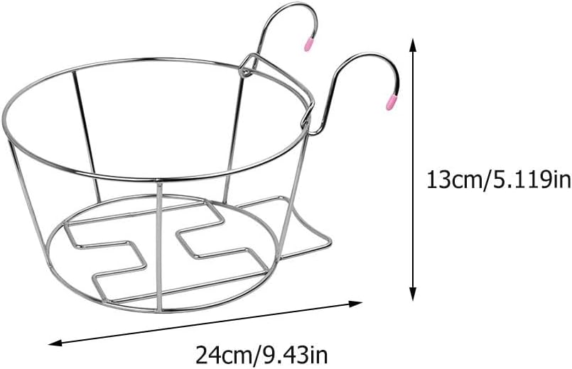 Yardwe 2 Stücke Balkongeländer Blumentopf Halterung Balkon Geländer Topf Regal Metall Blumentopfhalt