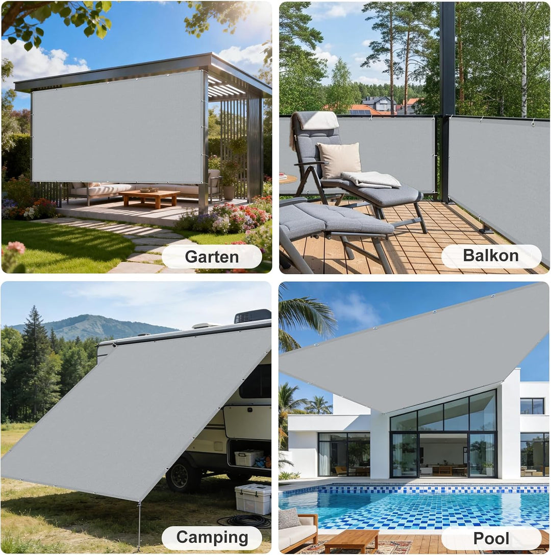 SUNNY GUARD Sonnensegel Wasserdicht 2x3m Rechteckig mit Ösen Segel Sonnenschutz Wetterfest UV Schutz