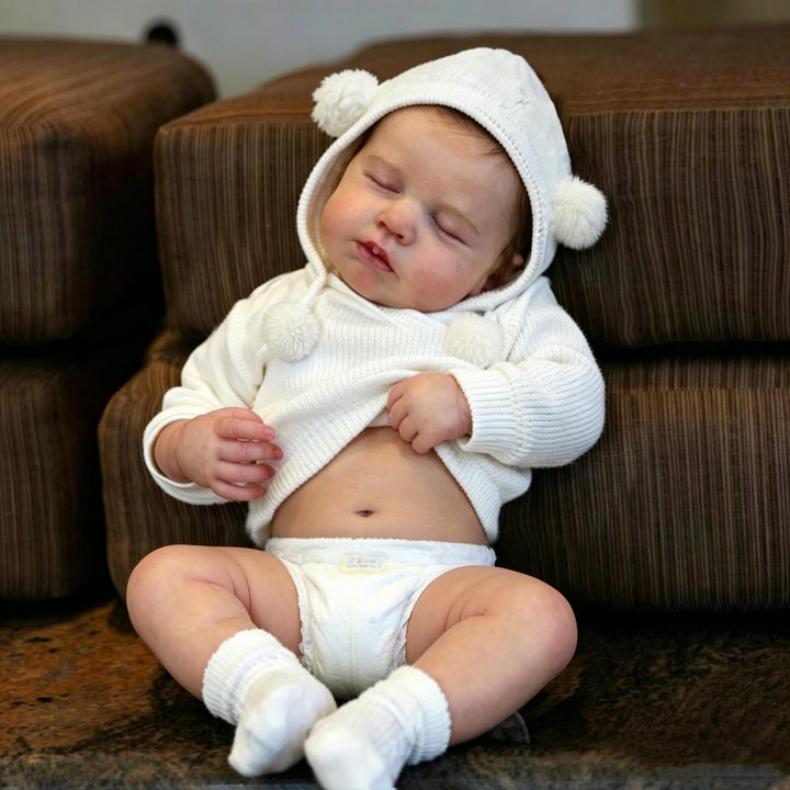 Zero pam Reborn Baby Vollsilikon Lebensecht-48CM Silikon Baby Junge, Lebensechte Babypuppen Wie Echt