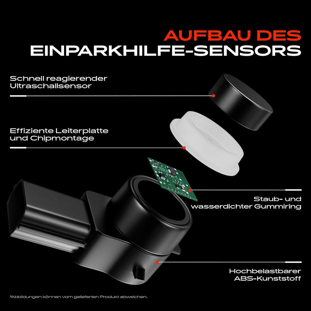 Frankberg 4x Parksensor Einparkhilfe Vorne Hinten Kompatibel mit Golf VI Variant AJ5 1.2L-2.0L 2009-