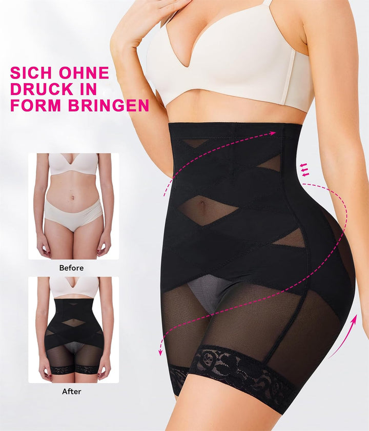 Gotoly Shapewear Damen Bauchweg Unterhose Hohe Taille Miederhose Mit Bein Figurenformend Miederpant