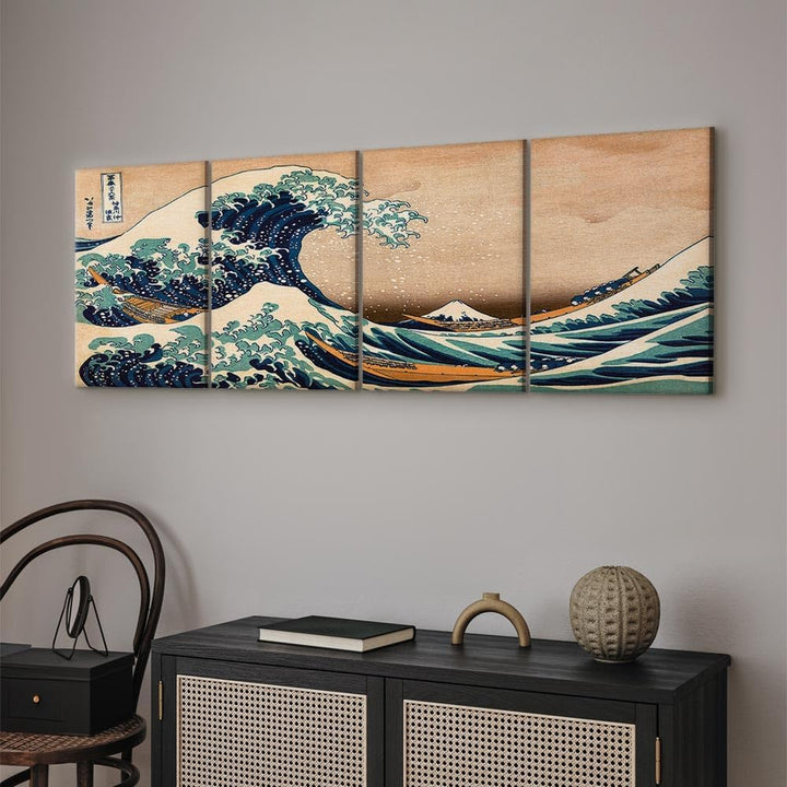 murando - Akustikbild die grosse Welle vor Kanagawa 160x60 cm Bilder Akustikschaum Hochleistungsscha