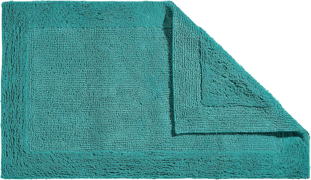 Erwin Müller Badematte, Badteppich Uni Serie Stuttgart Petrol Grösse 60x150 cm - extra dick, hohe Sa