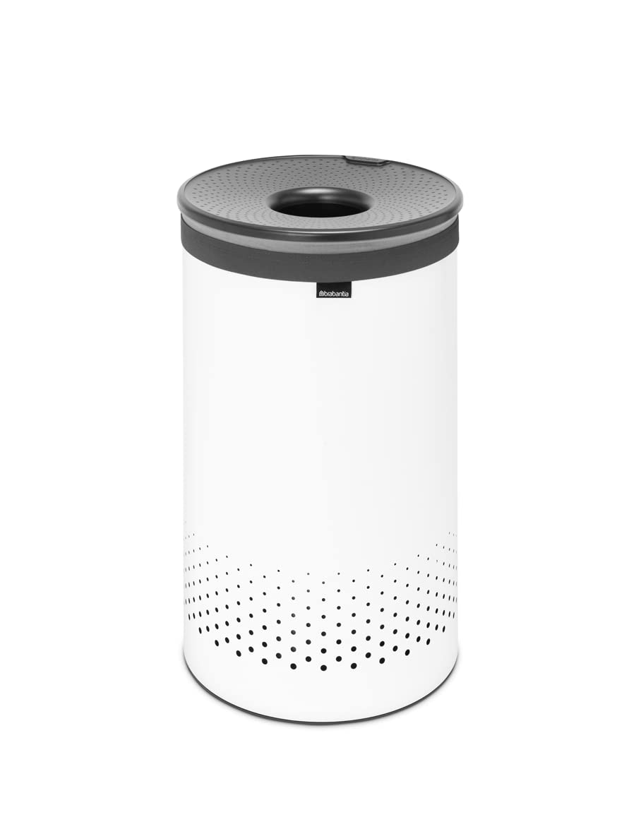 Brabantia - Wäschekorb - Quick-Drop-Öffnung - Perfekt sitzenden Baumwollwäschesack - Korrosionsfrei