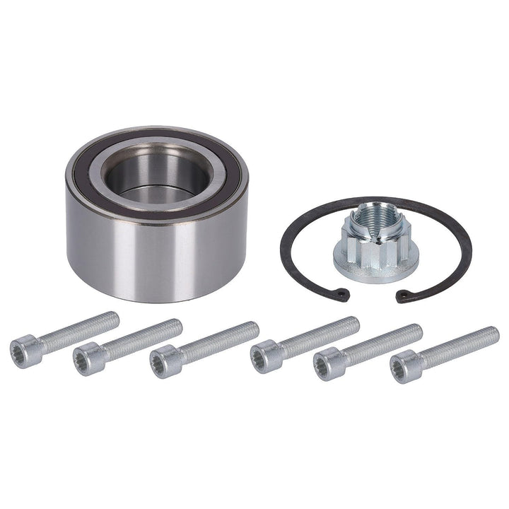 febi bilstein 34789 Radlagersatz mit Achsmutter, Befestigungsschrauben und Sicherungsring , 1 Stück