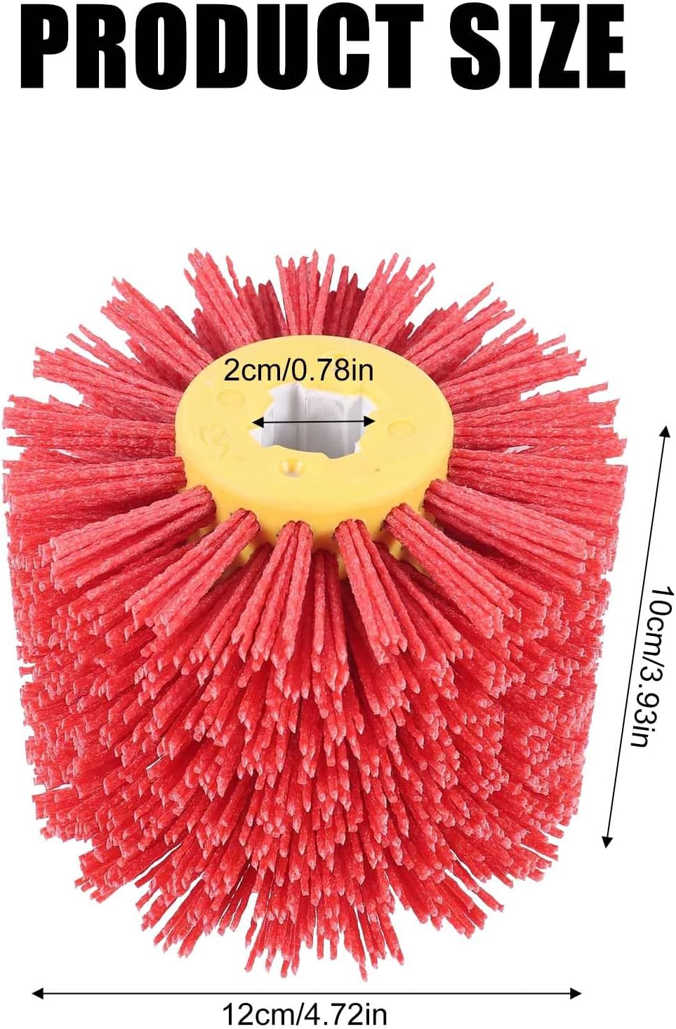 2 Stück Schleifbürsten, 80 Körnung, 100mm Breite - 120mm Ø | Schleifwalze geeignet, Nylonbürste für
