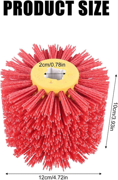 Schleifbürsten: 80 Körnung, 100mm Breite - 120mm Ø | Schleifwalze geeignet, Nylonbürste für Satinier