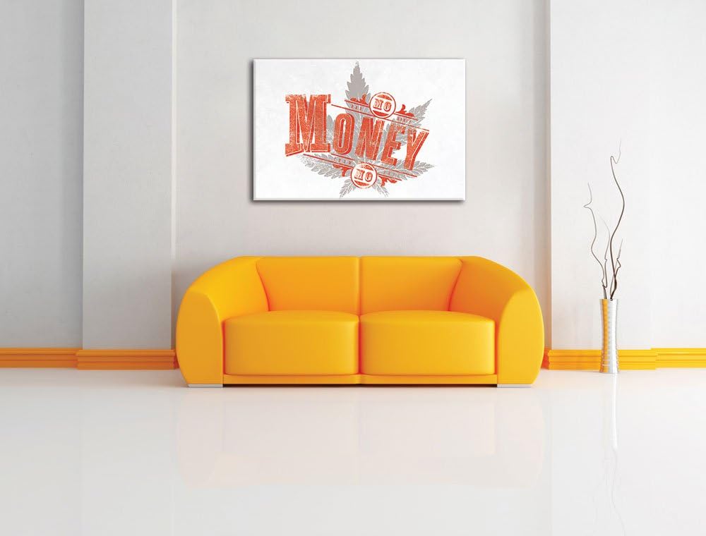Pixxprint More Money Light Format: 100x70auf Leinwand, XXL riesige Bilder fertig gerahmt mit Keilrah