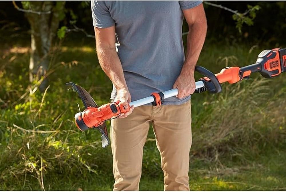 BLACK+DECKER Rasentrimmer Akku Freischneider - Rasenkantenschneider 36V, Schnittbreite 33 cm, kohleb