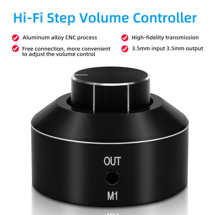 Mini Lautstärkeregler, 3,5 mm HiFi Verstärker Umschalter, Mini Volume Control Knob, Audio-Einsteller