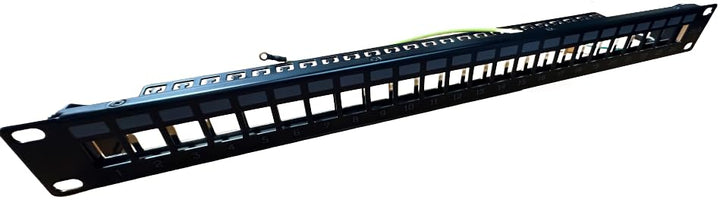 G-TELWARE® Port Patchpanel Patchfeld Modular für Keystone Module 1 HE 19" Zoll Rackeinbau Kompatibel