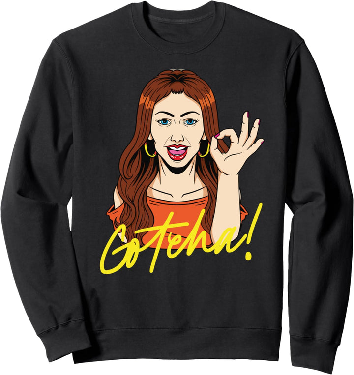 Nettes Mädchen, das das OK Finger geschenk zeigt Sweatshirt