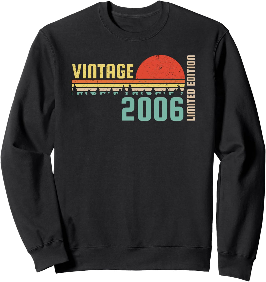 16 Geburtstag Junge Mädchen, Retro Motiv, Jahrgang 2006 Sweatshirt
