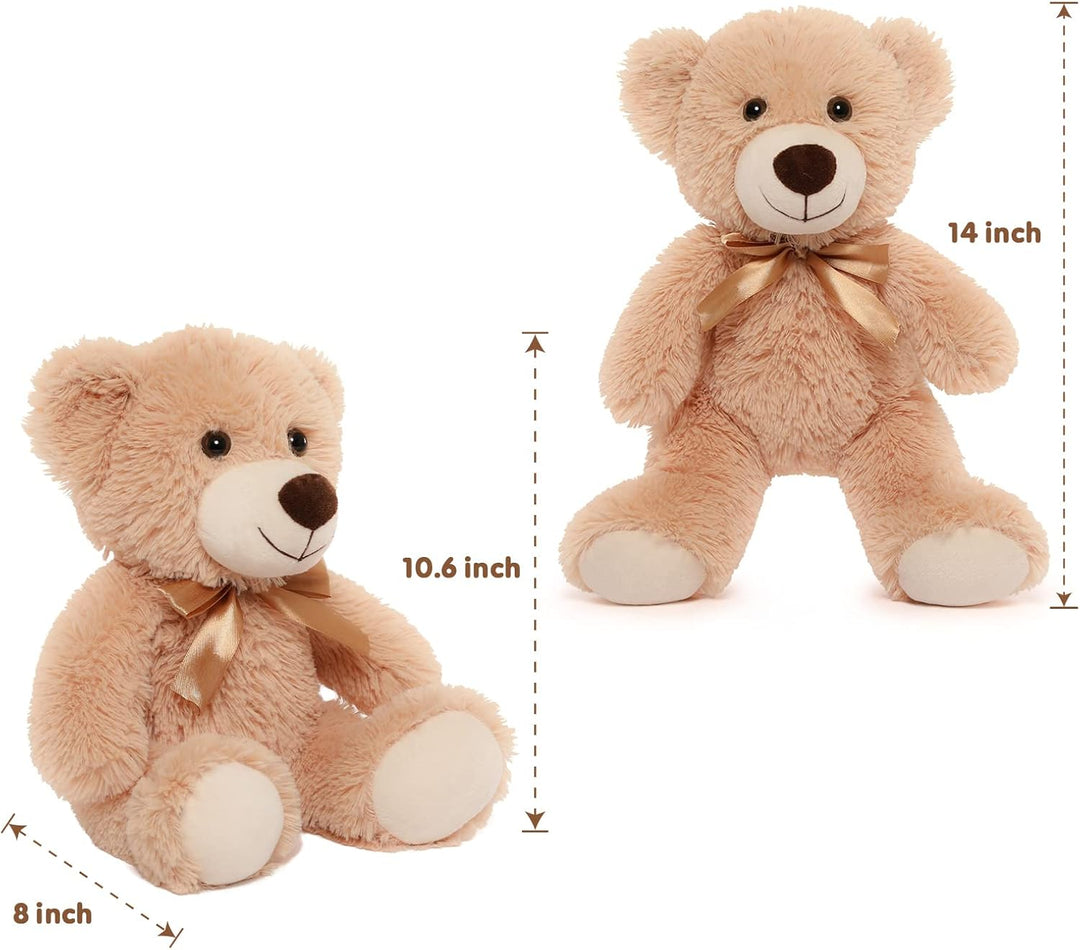 MorisMos 3 Packungen Teddybär Stofftiere Plüsch niedliches Plüschtier in 3 Teddybären 3 Stück kleine